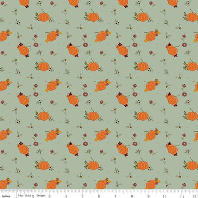The Awe of Autumn Pumpkins Hazy 43"/44" Fabric Per Yard - Prismatic Fiber Arts