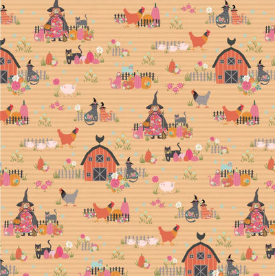 The Good Witch Poppie Cotton Orange 44"/45" Fabric Per Yard - Prismatic Fiber Arts