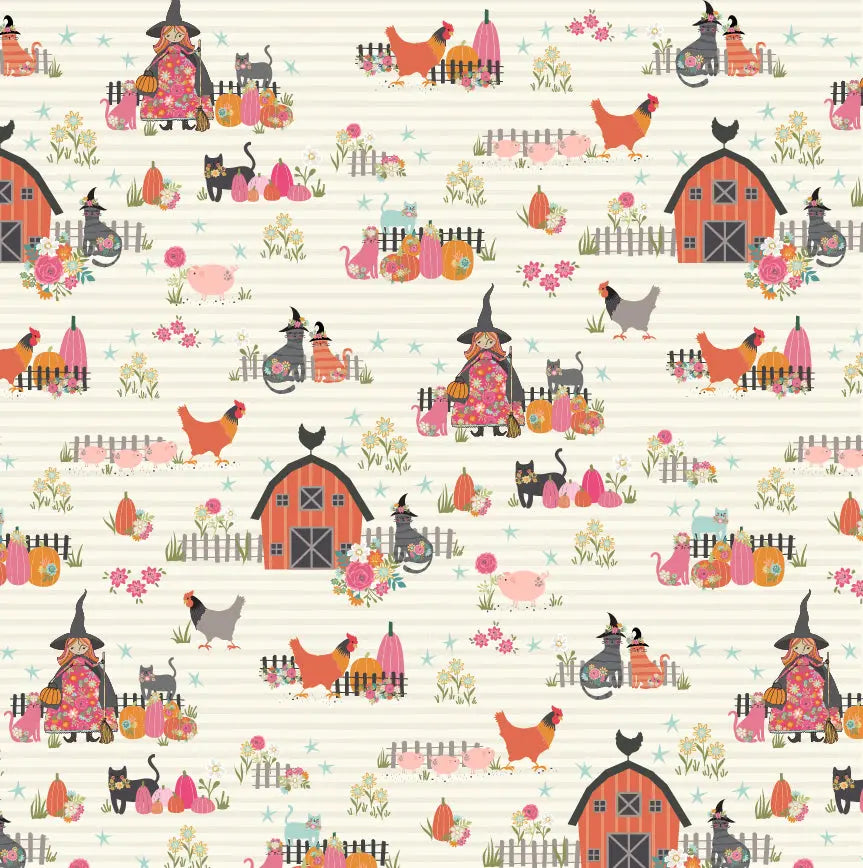 The Good Witch Poppie Cotton White 44"/45" Fabric Per Yard - Prismatic Fiber Arts