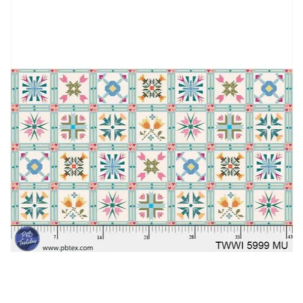 Things With Wings Geo Florals 44"/45" Fabric Per Yard - Prismatic Fiber Arts