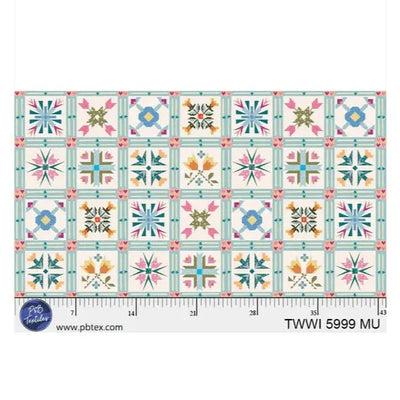 Things With Wings Geo Florals 44"/45" Fabric Per Yard - Prismatic Fiber Arts