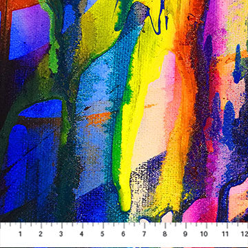 Transcendence Multi Geometric Paint Cotton 44"/45" Fabric Per Yard - Prismatic Fiber Arts