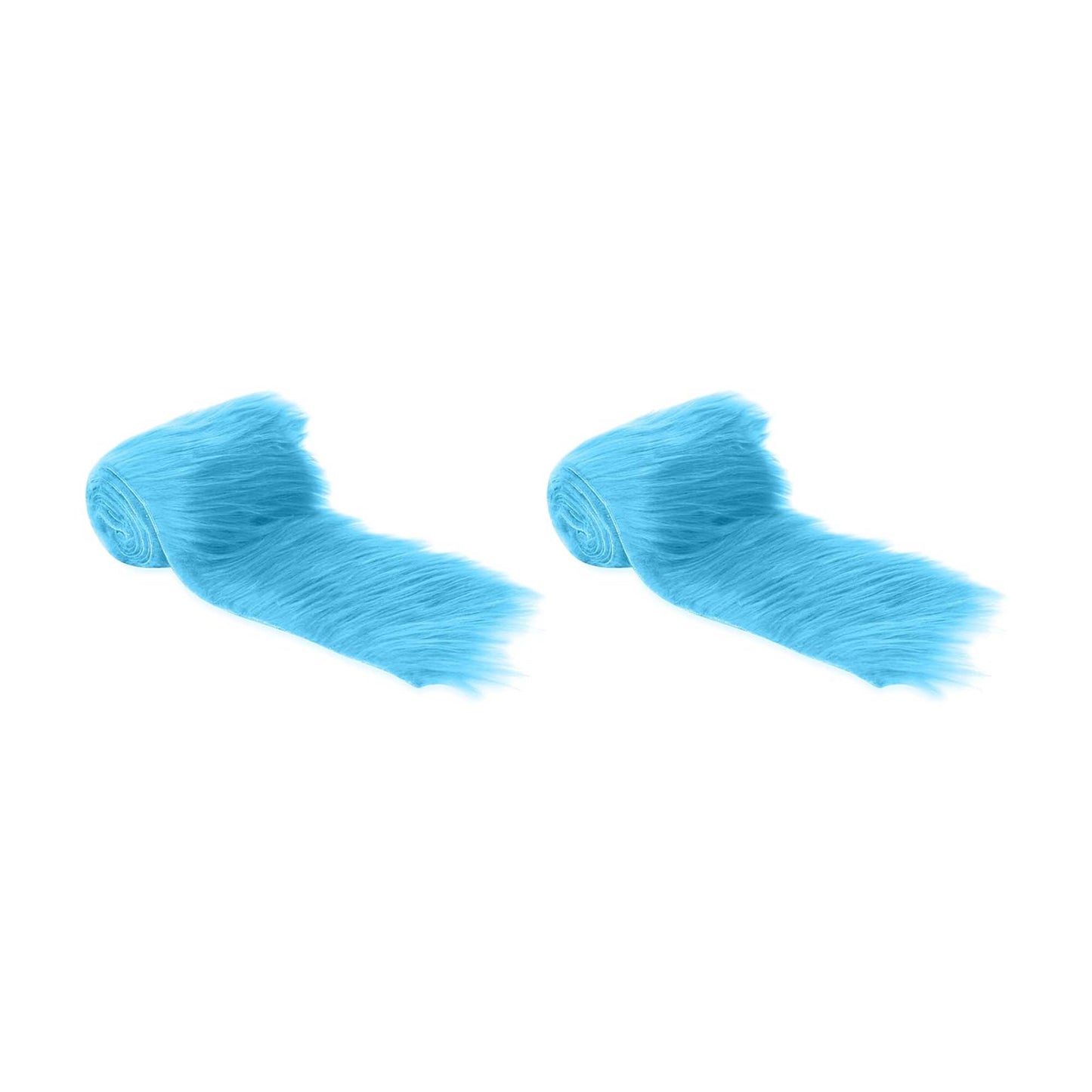 FabricLA Mohair Shaggy Faux Fur Fabric - Pre Cut Strips | Trim Ribbon | DIY Craft, Hobby, Costume, Decoration - Pack of 2 - Prismatic Fiber Arts