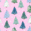 Twinkle Trees Cloud Cuddle Pink Fabric per yard - Prismatic Fiber Arts