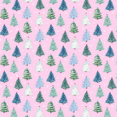 Twinkle Trees Cloud Cuddle Pink Fabric per yard - Prismatic Fiber Arts