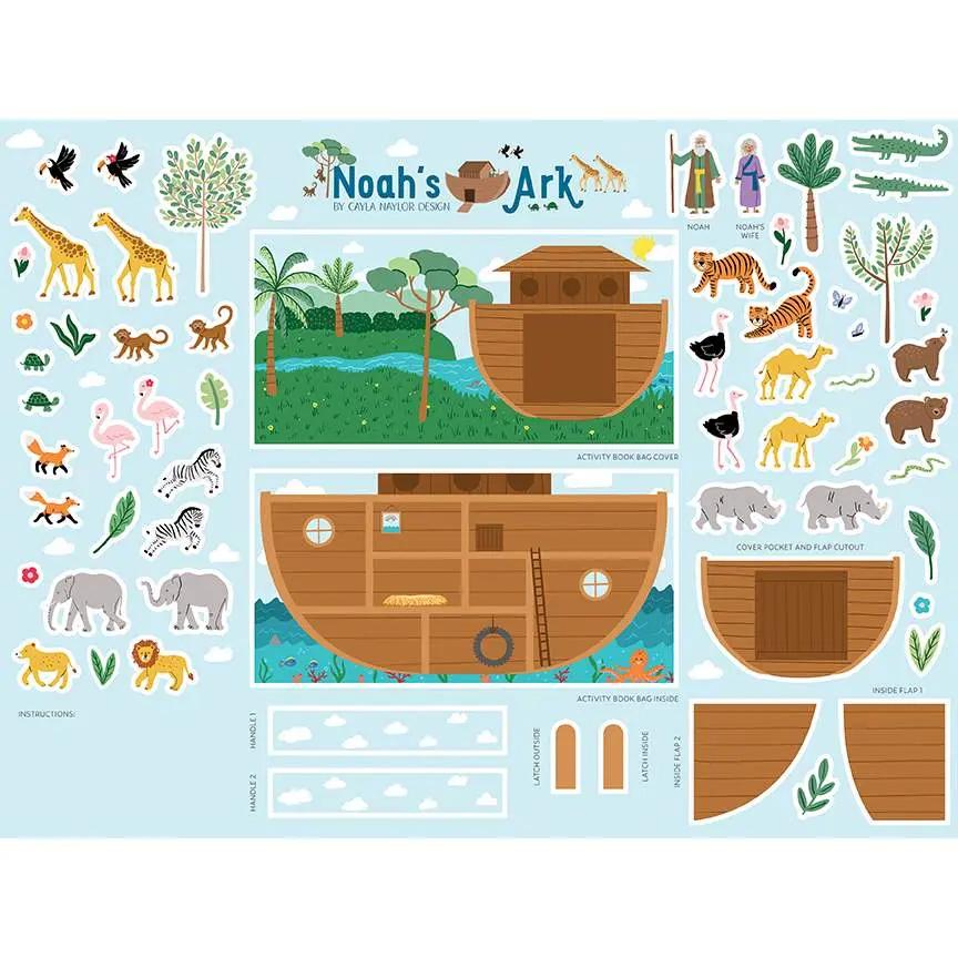 Two by Two Noah's Ark Quiet Book Felt Panel - Prismatic Fiber Arts