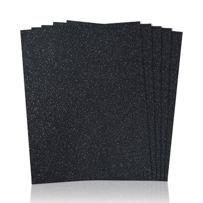 FabricLA Glitter Felt Sheets – 9x12" - 5 Pieces | 1.6mm Thick, Easy-to-Cut Craft Felt for DIY, Costumes & Decor - Prismatic Fiber Arts