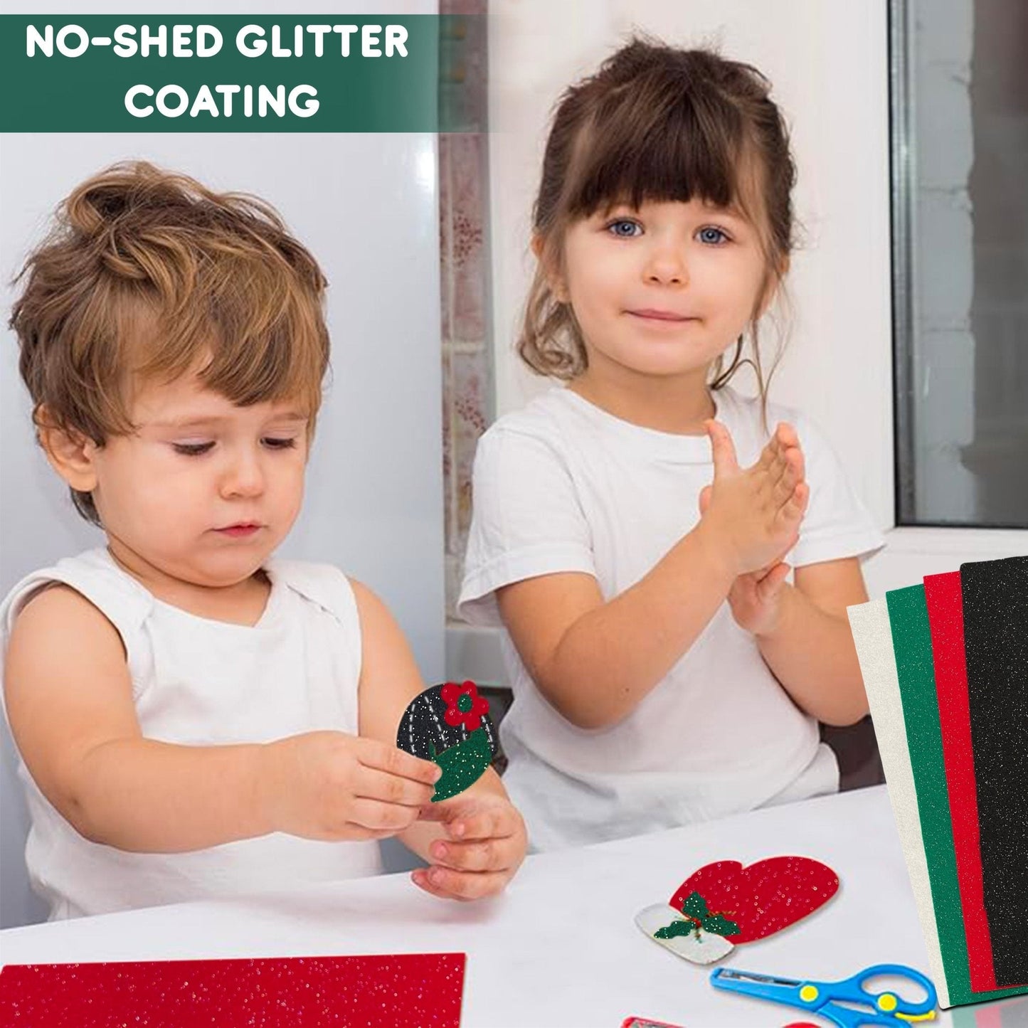 Glitter Felt Sheets , Soft Precut Felt for DIY, Costumes & Decorations- Different Sizes