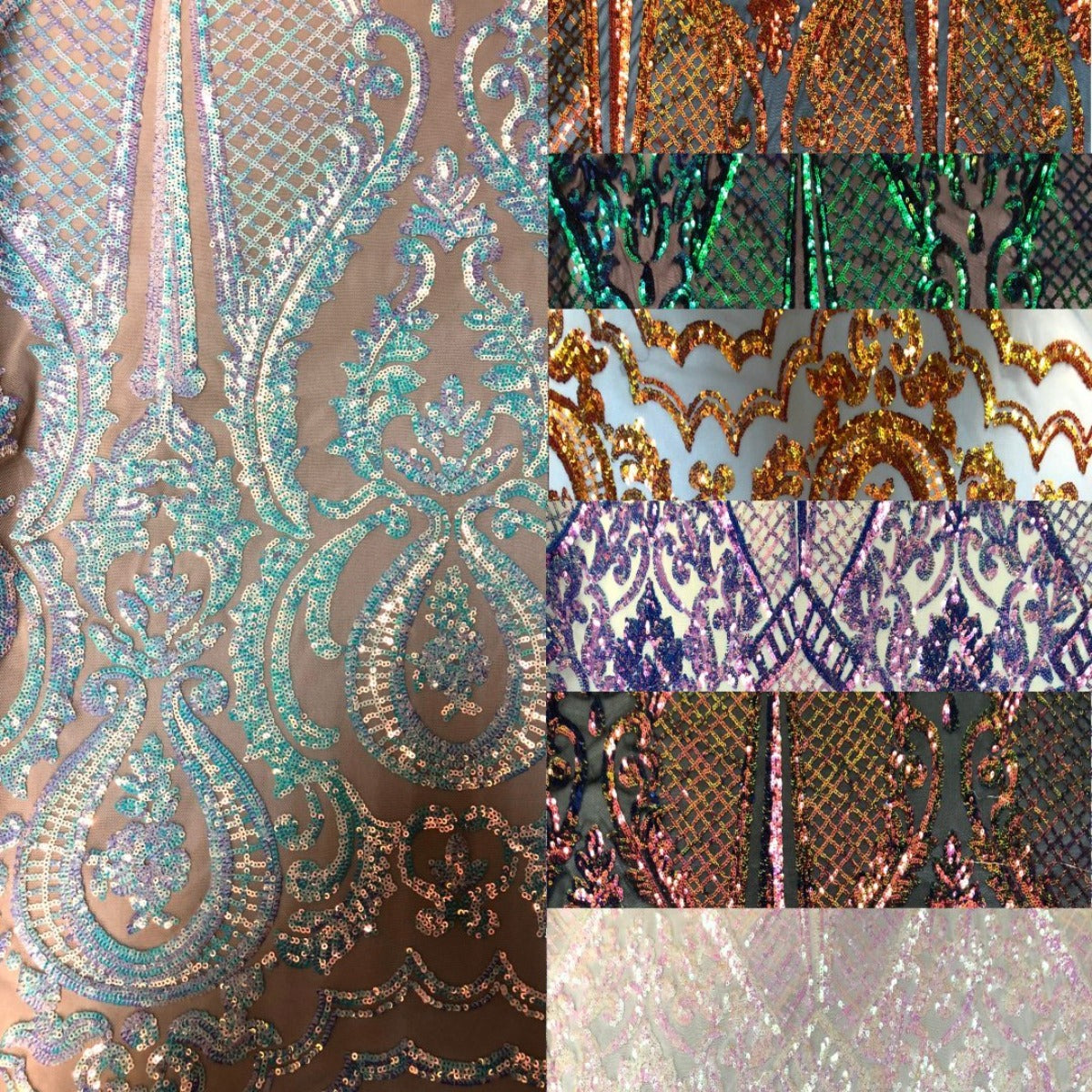 Chantal Deluxe Stretch Sequins Fabric - Prismatic Fiber Arts