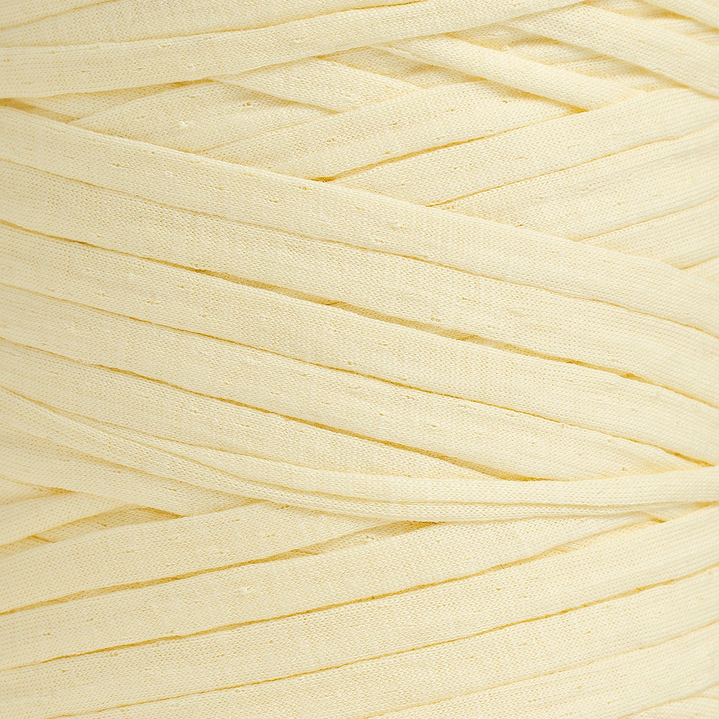 Recycled T-Shirt Fabric Yarn - Vanilla Color - Prismatic Fiber Arts