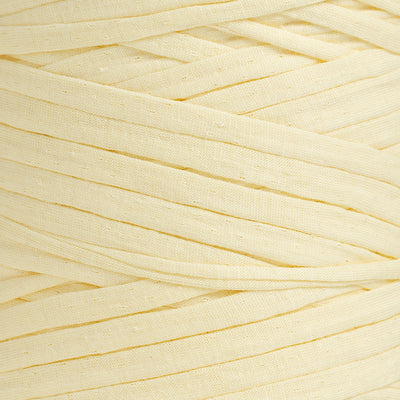 Recycled T-Shirt Fabric Yarn - Vanilla Color - Prismatic Fiber Arts