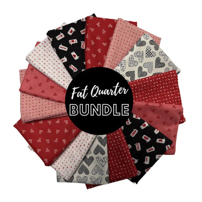 Valentine's Day Fat Quarter Bundle - Set of 14 - Prismatic Fiber Arts