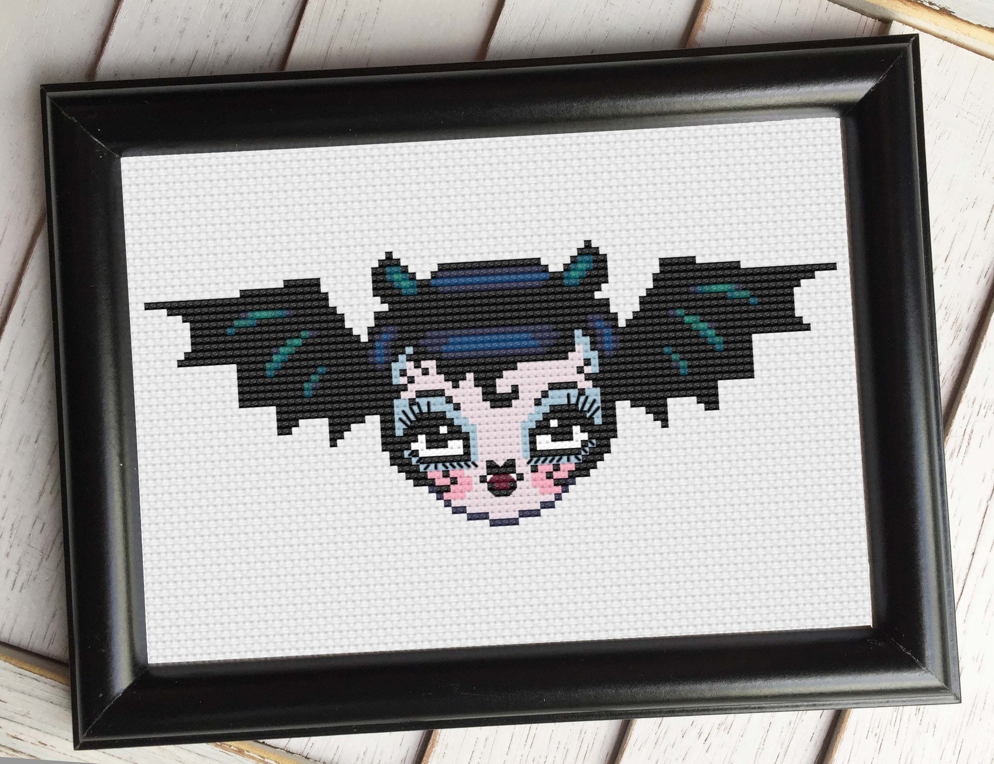 Vampire Bat Dolly by Fluff Counted Cross Stitch Kit - Prismatic Fiber Arts