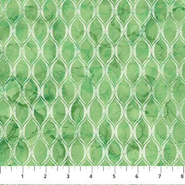 Veranda Lattice Green Cotton 44"/45" Fabric Per Yard - Prismatic Fiber Arts