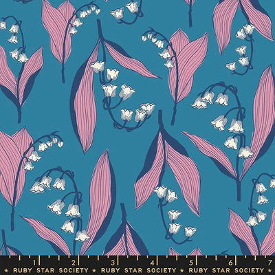 Verbena Lily Valley Chambray Blue 43"/44" Fabric Per Yard - Prismatic Fiber Arts
