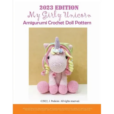 2023 My Girly Unicorn Amigurumi Crochet Doll Pattern