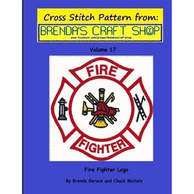 Fire Fighter Logo - Cross Stitch Pattern from Brenda's Craft Shop - Volume 17: Cross Stitch Pattern from Brenda's Craft Shop