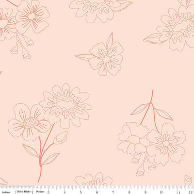 Pink Blush Springs in Town Wideback Fabric Per Yard - Prismatic Fiber Arts
