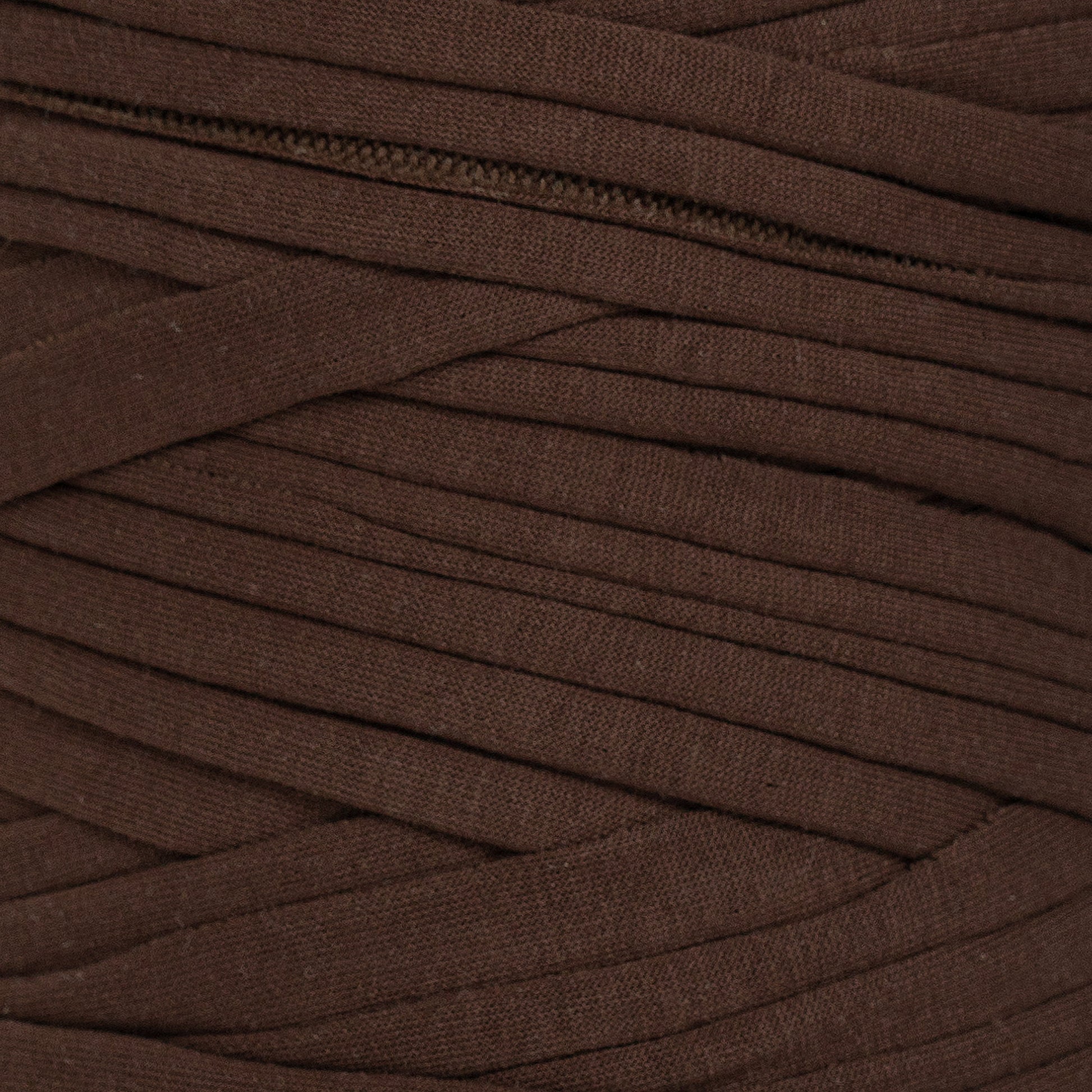 Recycled T-Shirt Fabric Yarn - Wood Brown Color - Prismatic Fiber Arts