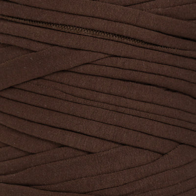 Recycled T-Shirt Fabric Yarn - Wood Brown Color - Prismatic Fiber Arts