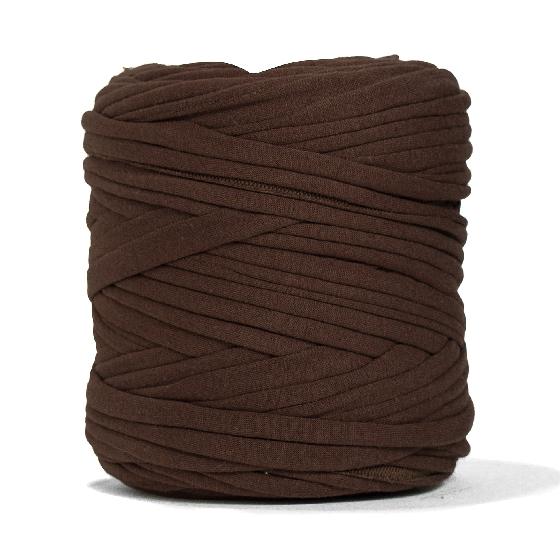 Recycled T-Shirt Fabric Yarn - Wood Brown Color - Prismatic Fiber Arts