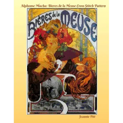 Alphonse Mucha Cross Stitch Pattern Book: Bieres de la Meuse