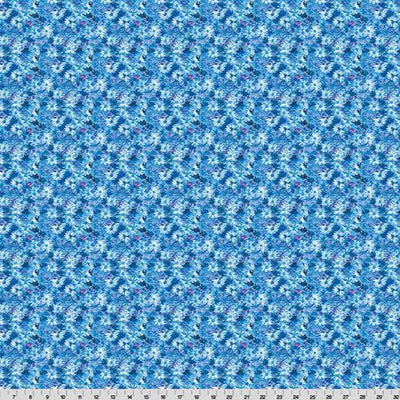 Wanderlust Daisies Quilting Cuddle Blue Fabric per yard - Prismatic Fiber Arts