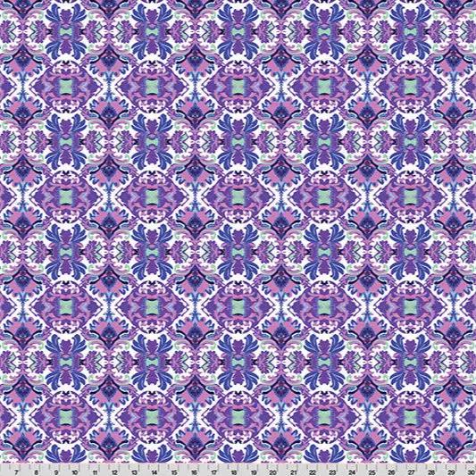 Wanderlust Damask Quilting Cuddle Blue Fabric per yard - Prismatic Fiber Arts