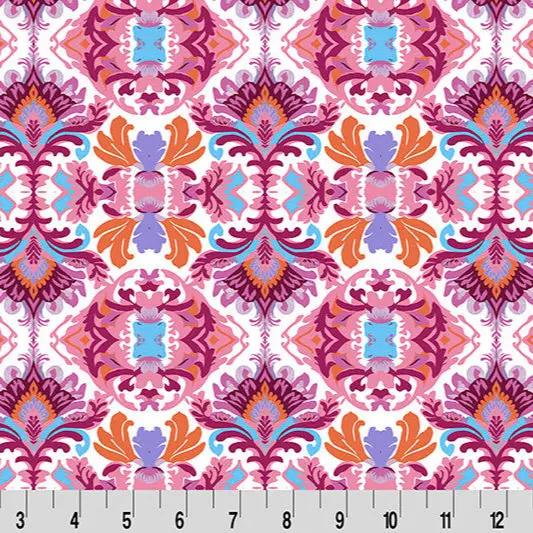 Wanderlust Damask Quilting Cuddle Pink Fabric per yard - Prismatic Fiber Arts