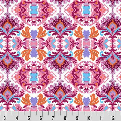 Wanderlust Damask Quilting Cuddle Pink Fabric per yard - Prismatic Fiber Arts