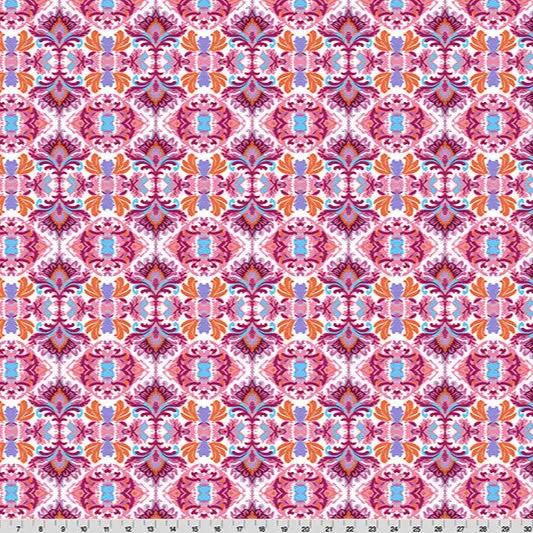 Wanderlust Damask Quilting Cuddle Pink Fabric per yard - Prismatic Fiber Arts