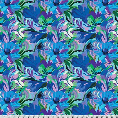 Wanderlust Florals Quilting Cuddle Blue Fabric per yard - Prismatic Fiber Arts