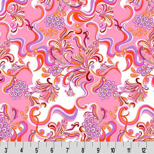 Wanderlust Paisley Quilting Cuddle Pink Fabric per yard - Prismatic Fiber Arts