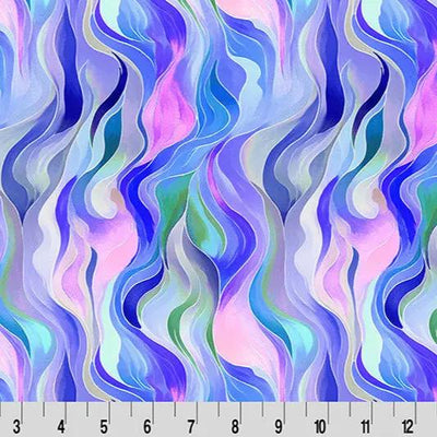 Wanderlust Rainbow Quilting Cuddle Blue Fabric per yard - Prismatic Fiber Arts