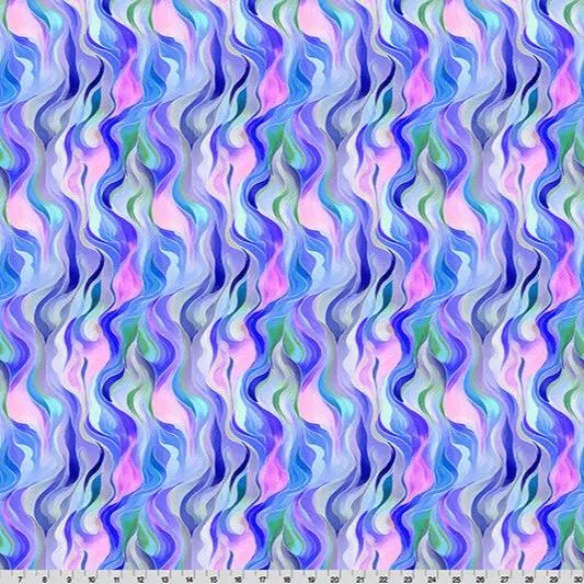 Wanderlust Rainbow Quilting Cuddle Blue Fabric per yard - Prismatic Fiber Arts