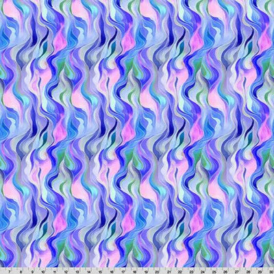 Wanderlust Rainbow Quilting Cuddle Blue Fabric per yard - Prismatic Fiber Arts