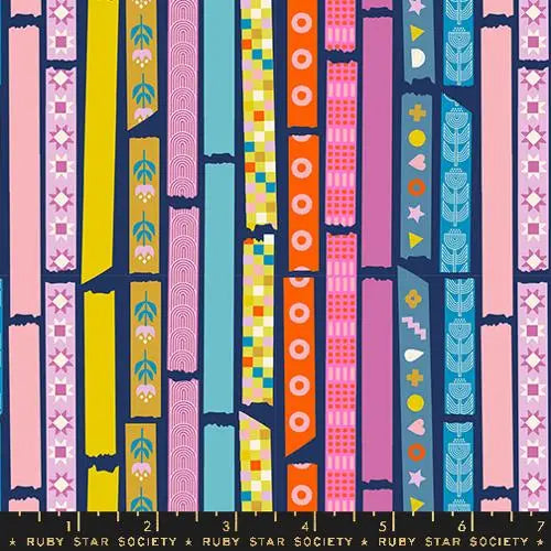 Washi Plus Bluebell Yay Its Tape 43"/44" Fabric Per Yard - Prismatic Fiber Arts