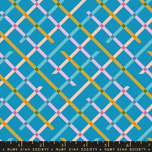 Washi Plus Bright Blue 43"/44" Fabric Per Yard - Prismatic Fiber Arts
