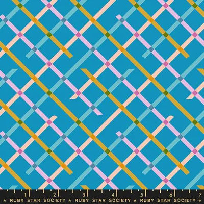 Washi Plus Bright Blue 43"/44" Fabric Per Yard - Prismatic Fiber Arts