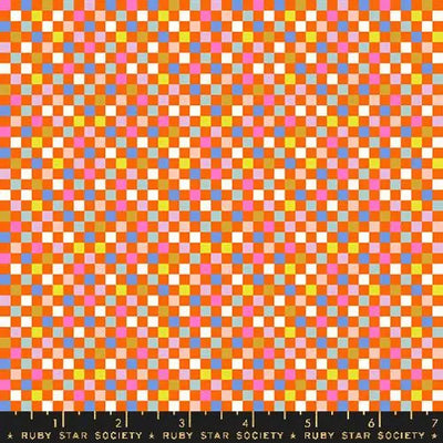Washi Plus Goldfish Pixel Squares 43"/44" Fabric Per Yard - Prismatic Fiber Arts