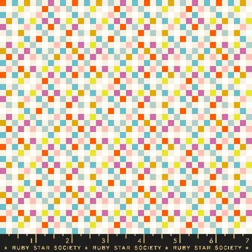 Washi Plus Natural Pixel Squares 43"/44" Fabric Per Yard - Prismatic Fiber Arts