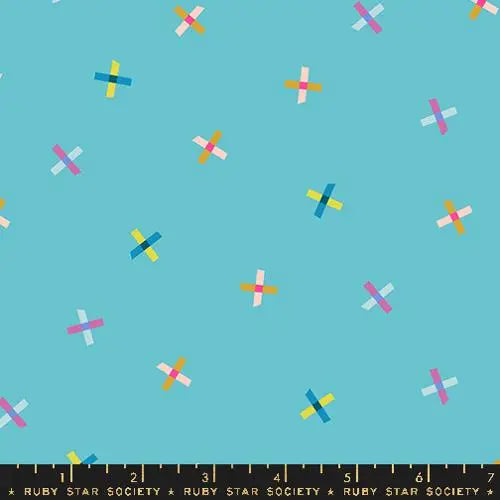 Washi Plus Turquoise 43"/44" Fabric Per Yard - Prismatic Fiber Arts