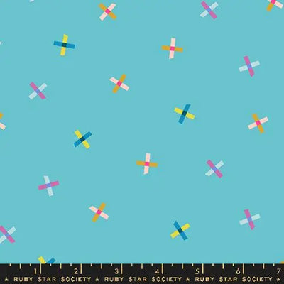Washi Plus Turquoise 43"/44" Fabric Per Yard - Prismatic Fiber Arts