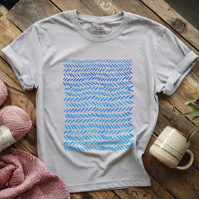 Watercolor knitting pattern T-shirt - Prismatic Fiber Arts