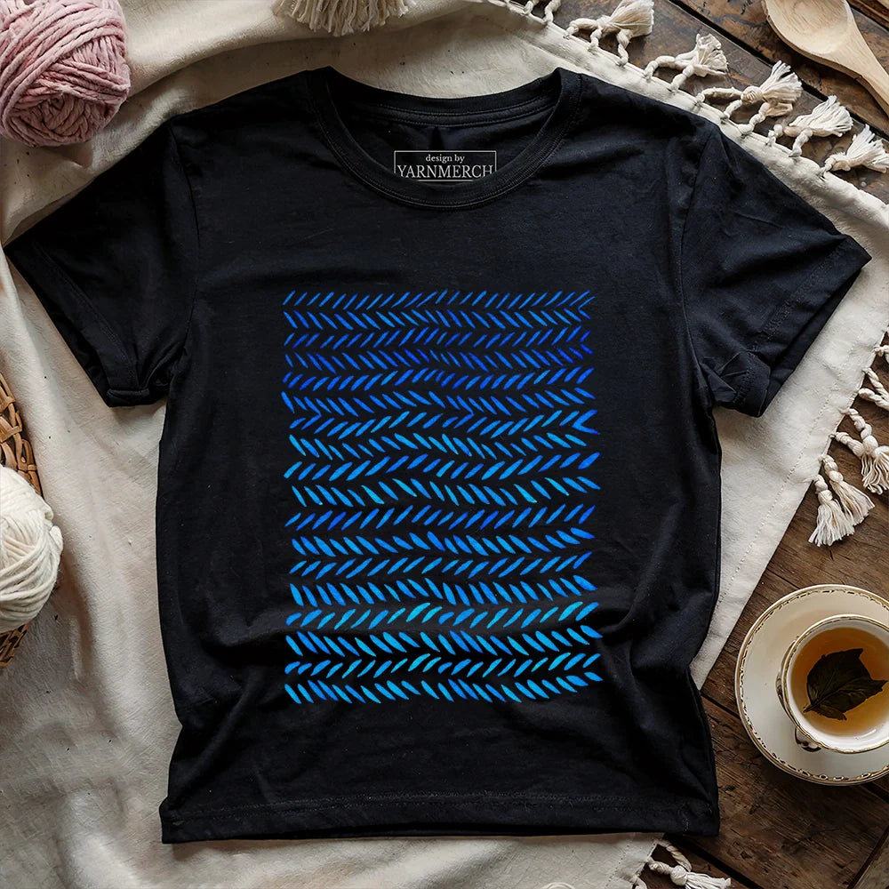 Watercolor knitting pattern T-shirt - Prismatic Fiber Arts
