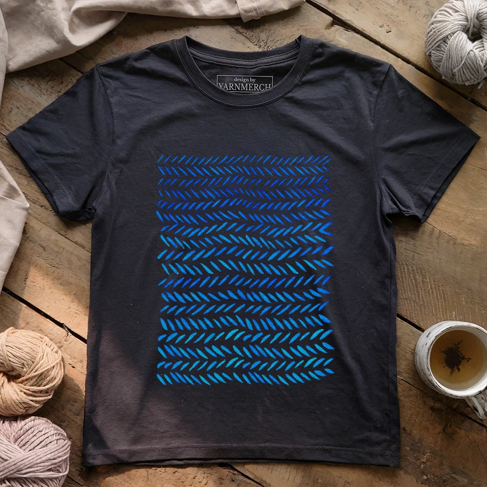 Watercolor knitting pattern T-shirt - Prismatic Fiber Arts