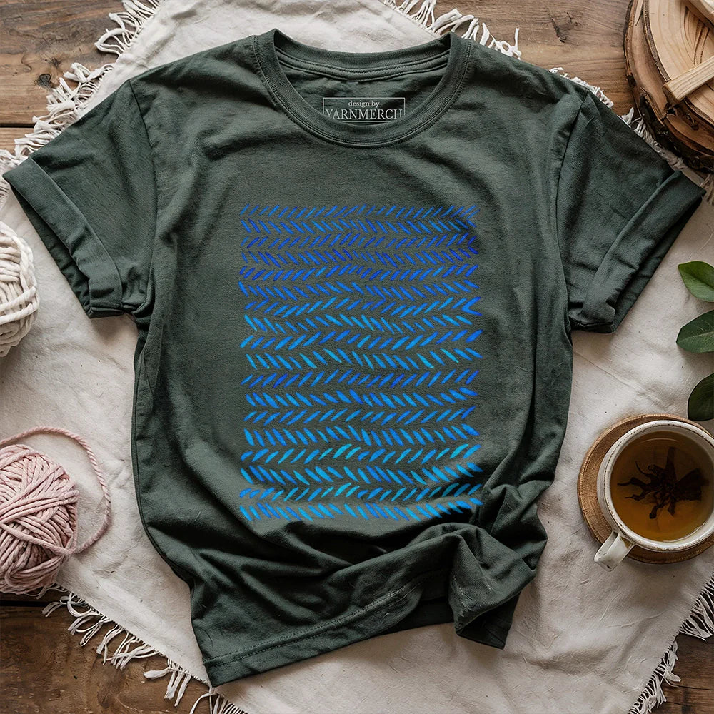 Watercolor knitting pattern T-shirt - Prismatic Fiber Arts