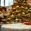 Premium Faux Fur Christmas Tree Skirt - 40 Inch | Luxurious Holiday Decorations - Prismatic Fiber Arts