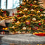 Premium Faux Fur Christmas Tree Skirt - 60 Inch | Luxurious Holiday Decorations - Prismatic Fiber Arts