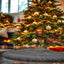 Premium Faux Fur Christmas Tree Skirt - 48 Inch | Luxurious Holiday Decorations - Prismatic Fiber Arts